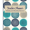Teacher Planner Weekly and Monthly Planner: Undated Academic Year Calendar Lesson Planner and Organizer with Rose Gold and White Cover, Includes Adult