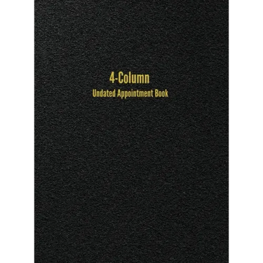 4-Column Undated Appointment Book: 4-Person Daily Appointment Book Undated
