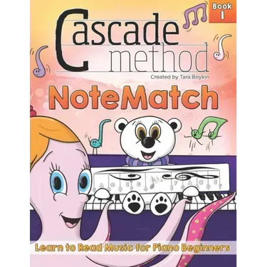 Cascade Method NoteMatch Book 1 Learn to Read Music for Piano Beginners: The Best Method Book to Teaching Piano Beginners How to Read Music From the S