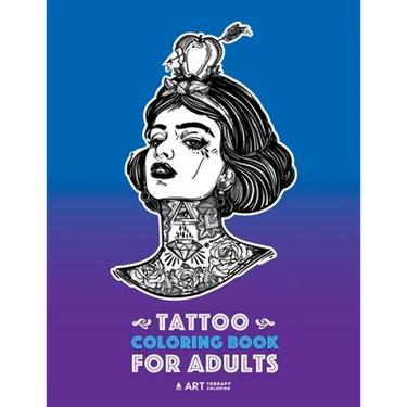 Tattoo Coloring Books For Adults: Stress Relieving Adult Coloring Book for Men & Women, Detailed Tattoo Designs of Animals, Lions, Tigers, Eagles, Sna