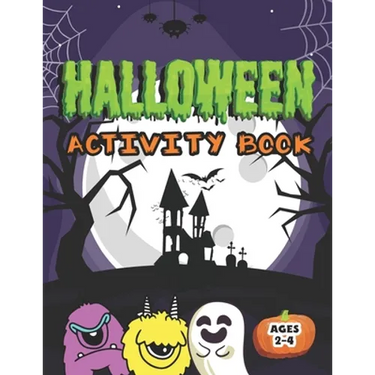 Halloween Activity Book: Cute Monsters Coloring Book Mazes Tracing Shapes Handwriting Practice Learning Workbook for Kids Ages 2-4