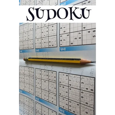 Sudoku: 6 x 9-inch book, 120-page Sudoku Puzzle page book with 238 puzzles (medium difficulty), includes solutions.