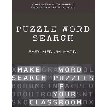 Can You Find All the Words ? Puzzle Word Search Easy, Medium, Hard: Word Search Puzzle Book for Adults, large print word search books, word search boo