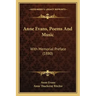 Anne Evans, Poems and Music: With Memorial Preface (1880)