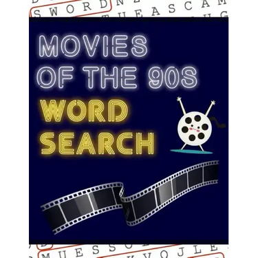 Movies of the 90s Word Search: 50+ Film Puzzles With Hollywood Pictures Have Fun Solving These Large-Print Nineties Find Puzzles!