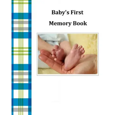 Baby's First Memory Book: Baby's First Memory Book; Baby Boy Plaid