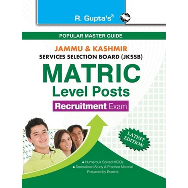 Jkssb: Matric Level Posts (MCQ) Written Test Guide