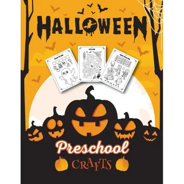 Halloween Preschool Crafts: Fantastic Activity Book For Boys And Girls: Word Search, Mazes, Coloring Pages, Connect the dots, how to draw tasks -