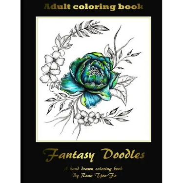 Fantasy Doodles: Adult colouring book