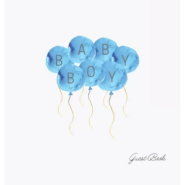 Boy baby shower guest book (Hardback)