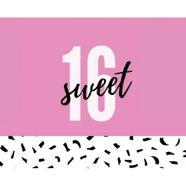 Happy 16th Birthday Guest Book (Landscape Hardcover): Sweet Sixteen Guest book, party and birthday celebrations decor, memory book, 16th birthday, hap