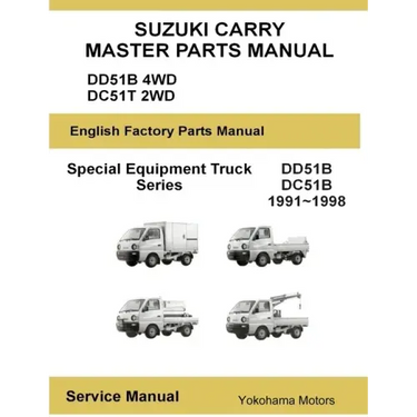 Suzuki Carry Truck Special Equipment Master Parts Manual DD51B DC51C
