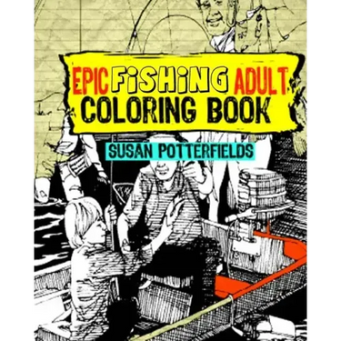 Epic Fishing Adult Coloring Book