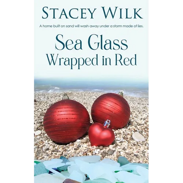 Sea Glass Wrapped in Red