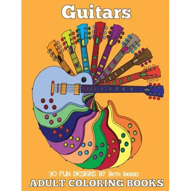 Adult Coloring Books: Guitars