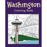 Washington Coloring Book: Coloring Books for Adults, Washington State Art, Museum of Glass, Seattle Great Wheel, Columbia Valley, Skagit