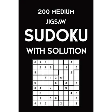200 Medium Jigsaw Sudoku With Solution: 9x9, Puzzle Book, 2 puzzles per page