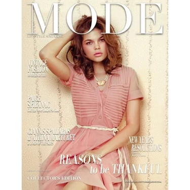 Mode Lifestyle Magazine - Reasons to be Thankful: Collector's Edition - Vintage Fashion Cover