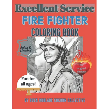 Fire Fighter, Excellent Service: Coloring Book
