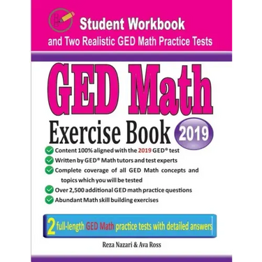 GED Math Exercise Book: Student Workbook and Two Realistic GED Math Tests