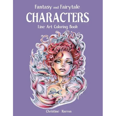 Fantasy and Fairytale CHARACTERS Line Art Coloring Book