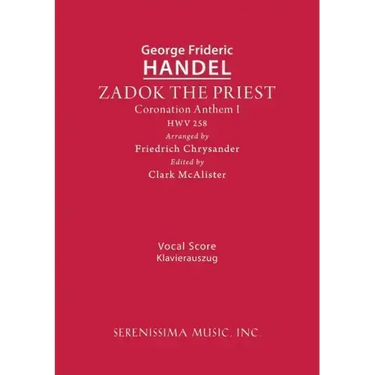 Zadok the Priest, HWV 258: Vocal score