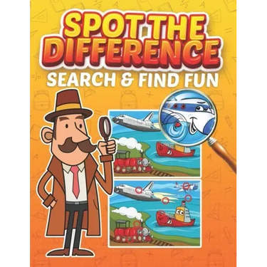 Spot the Difference Search and Find Fun: 30 Totally Engaging Picture Puzzles For Kids & Adults, Cartoon Puzzles of Artworks with Solution