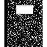 Marbled Composition Notebook: Black Marble Wide Ruled Paper Subject Book