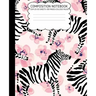 College Ruled Composition Notebook: Zebra Cute Composition Notebook College Rule 7.5 X 9.25 100 Pages