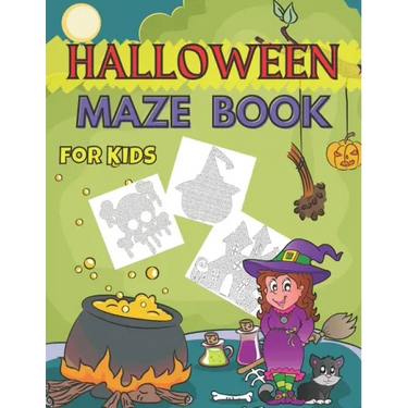 Halloween Maze Book for Kids: Smart and Funny Gift for Boys and Girls, Scary Puzzle Book for Kid