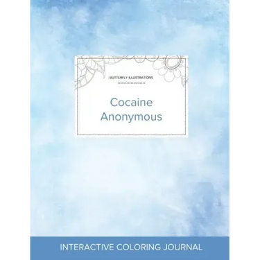 Adult Coloring Journal: Cocaine Anonymous (Butterfly Illustrations, Clear Skies)
