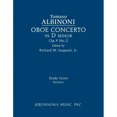 Oboe Concerto in D minor, Op.9 No.2: Study score