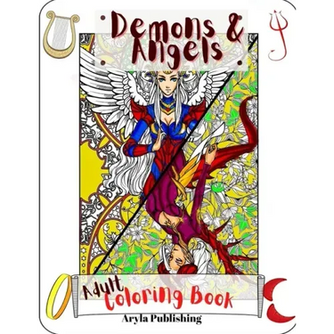 Demons and Angels Coloring Book: Adult Teen Colouring Pages Fun Stress Relief Relaxation and Escape