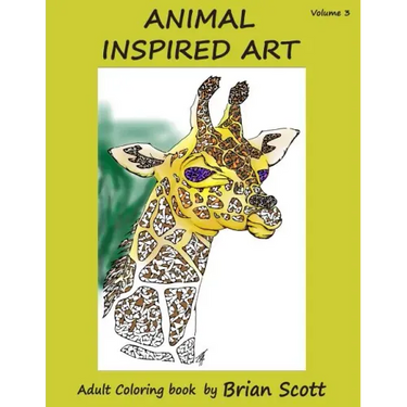 Animal Inspired Art, Volume 3: Adult Coloring Book