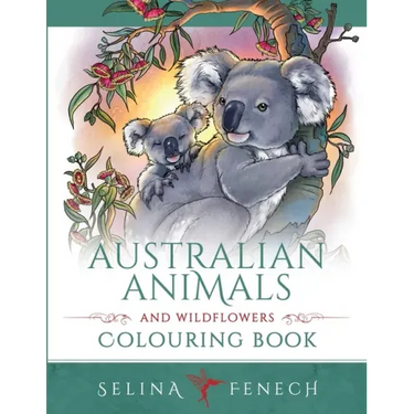 Australian Animals and Wildflowers Colouring Book