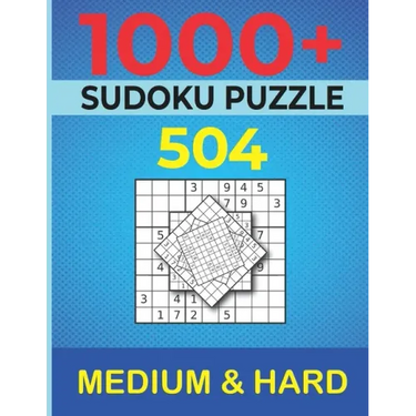 1000+ Sudoku Puzzles 504 Medium & 504 Hard: Medium to Hard Sudoku Puzzle Book for Adults with Answers, relaxing puzzle 1000+ piéce, brain teaser puzzl