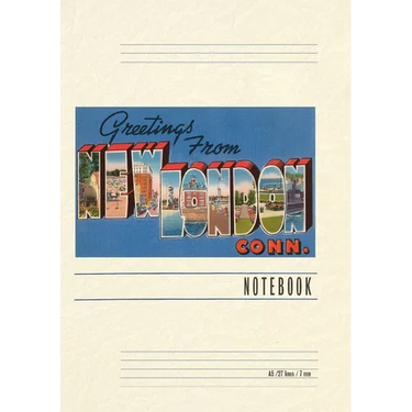 Vintage Lined Notebook Greetings from New London