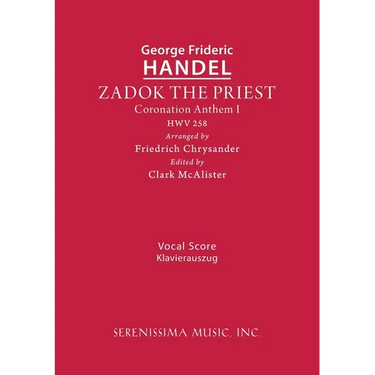 Zadok the Priest, HWV 258: Vocal score