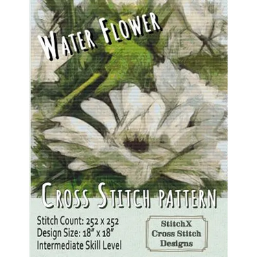 Water Flower Cross Stitch Pattern