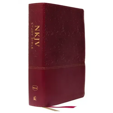 NKJV Study Bible, Imitation Leather, Red, Full-Color, Red Letter Edition, Comfort Print: The Complete Resource for Studying God's Word