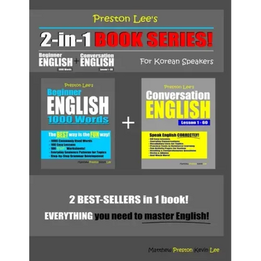 Preston Lee's 2-in-1 Book Series! Beginner English 1000 Words & Conversation English Lesson 1 - 60 For Korean Speakers