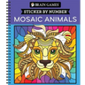 Brain Games - Sticker by Number: Mosaic Animals (28 Images to Sticker)