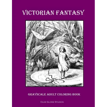 Victorian Fantasy Grayscale Adult Coloring Book