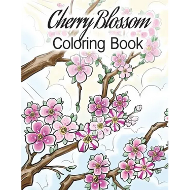 Cherry Blossom Coloring Book: Cherry Blossom Coloring Book