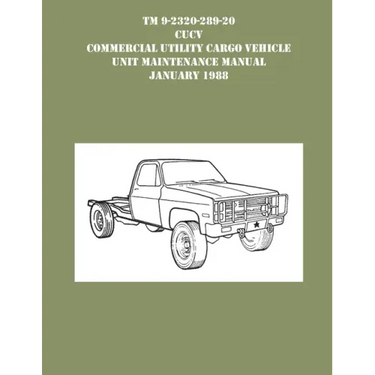 TM 9-230-289-20 CUCV Commercial Utility Cargo Vehicle Unit Maintenance Manual January 1988