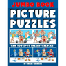 Jumbo Book of Picture Puzzles: Picture Puzzle Spot the Differences Book for Kids & Adults, 50 Beautiful Cartoon Puzzles of Artworks with Solution - F