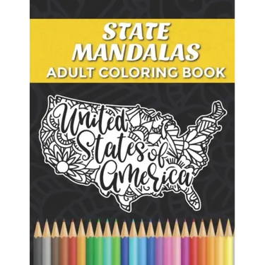 State Mandalas Adult Coloring Book: Floral Mandala Coloring Book for Adults Stress Relieving Designs