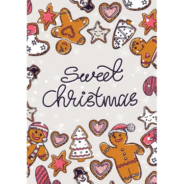 Merry Christmas Coloring Card: Cheaper and More Useful than a Card! (Sweet Christmas; Christmas Cookies; Gingerbread) Medium A5 - 5.83X8.27