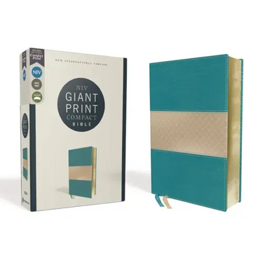 Niv, Giant Print Compact Bible, Leathersoft, Teal, Red Letter Edition, Comfort Print