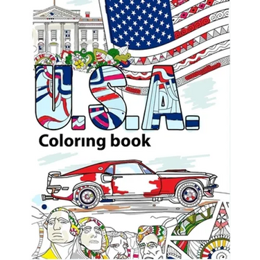 USA Coloring Book: Adult Colouring Fun, Stress Relief Relaxation and Escape
